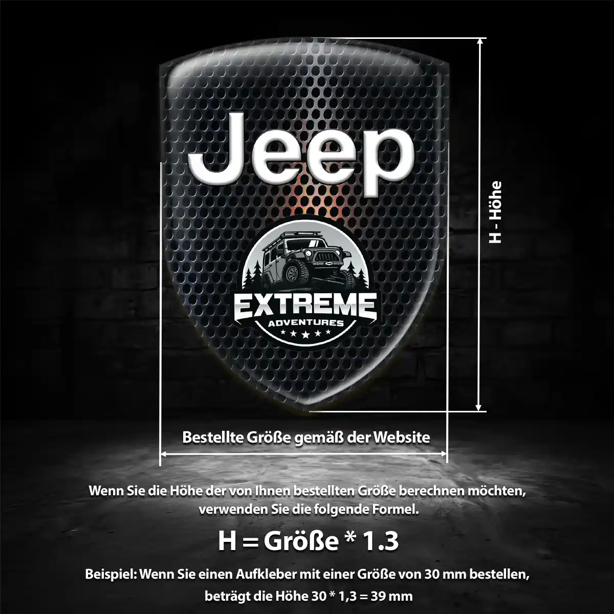 Jeep Silikon Aufkleber Wappen Auto Exterieurdesign