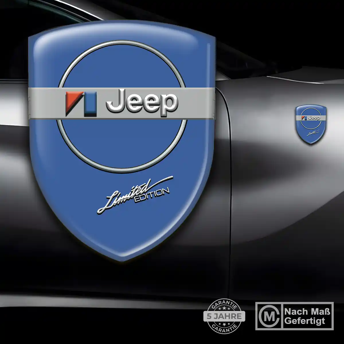 Jeep Silikon Aufkleber Wappen Auto Hochwertiges Harz