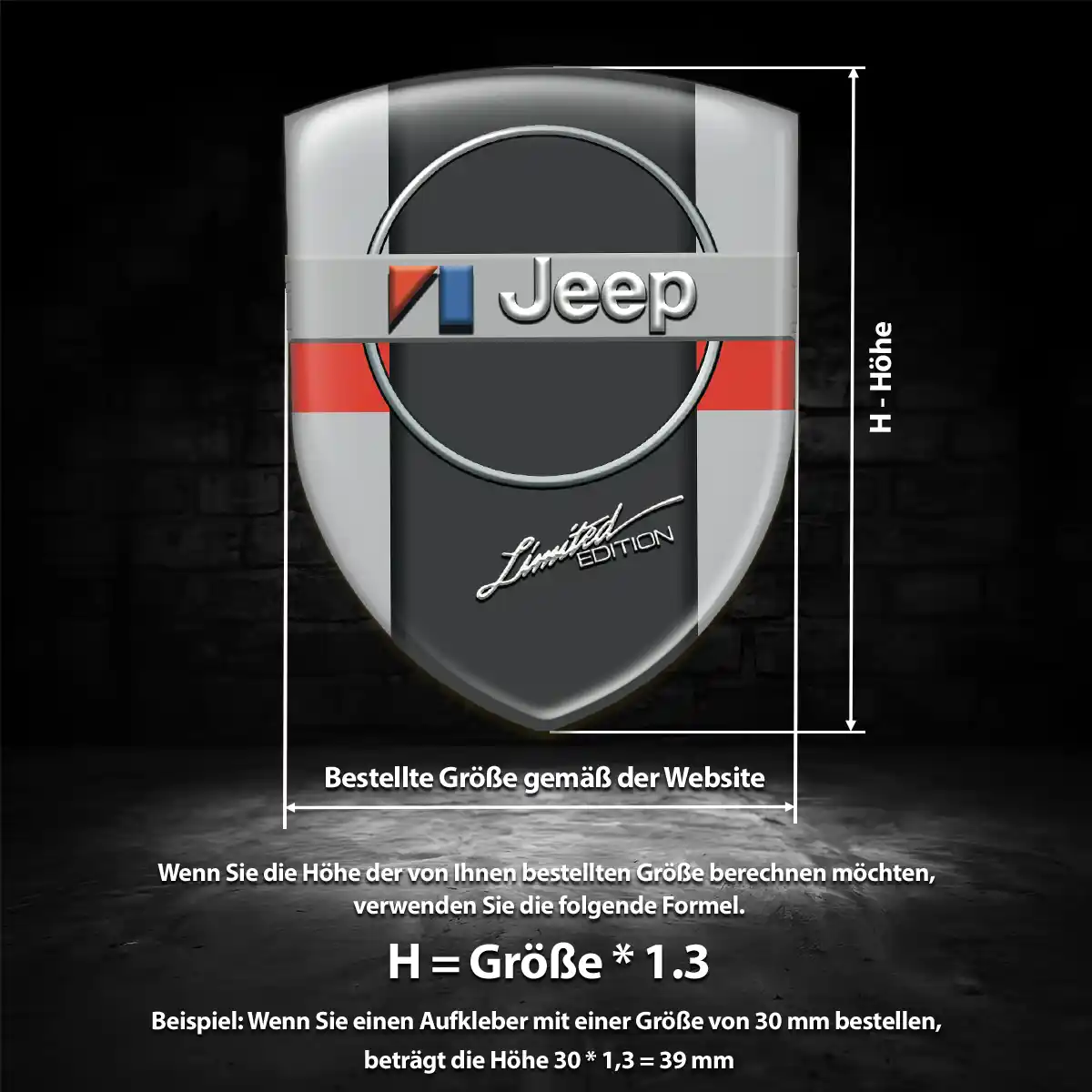 Jeep Silikon Aufkleber Wappen Auto Interieurdesign
