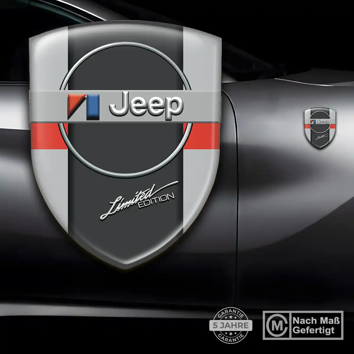 Jeep Silikon Aufkleber Wappen Auto Interieurdesign