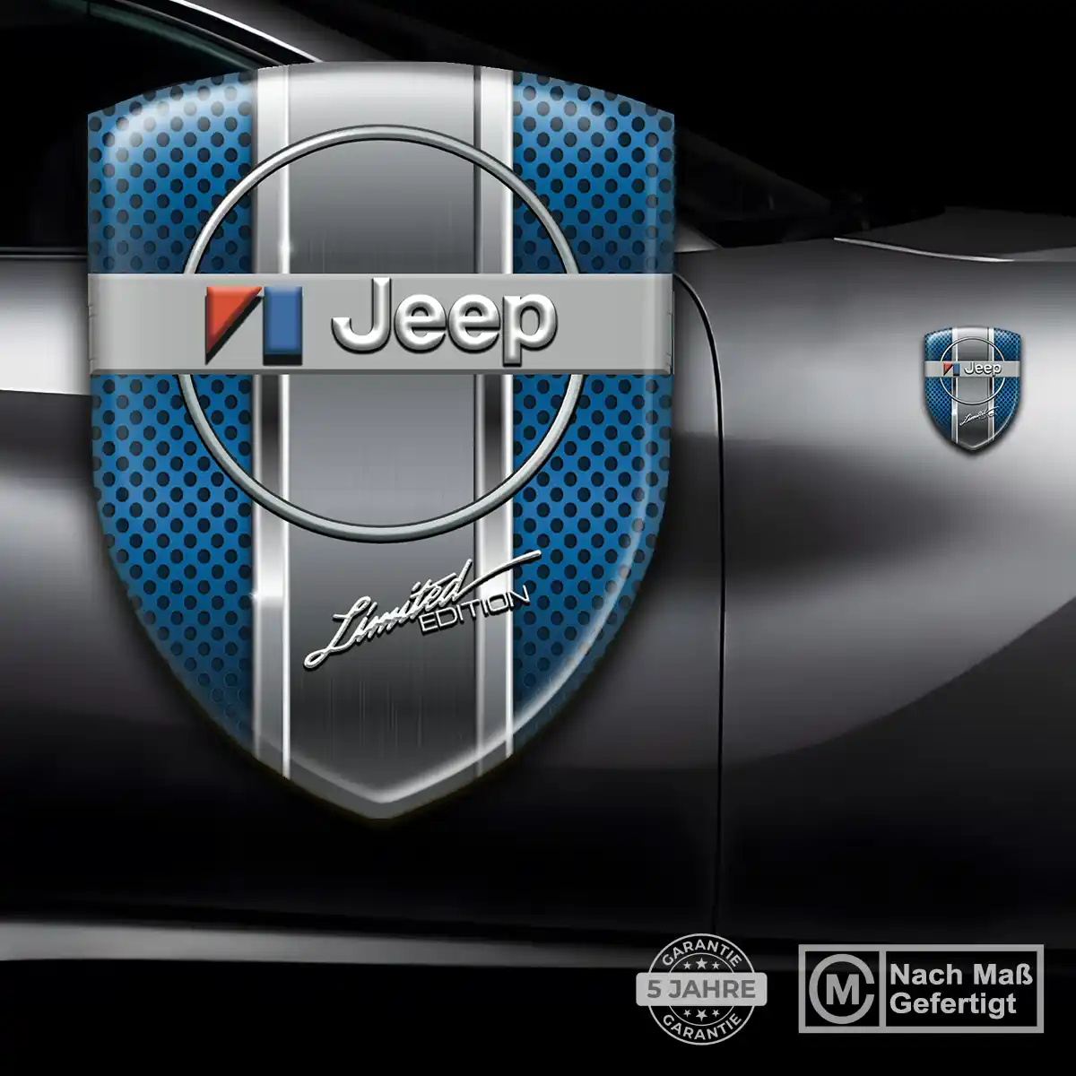 Jeep Silikon Aufkleber Wappen Auto Markenedition