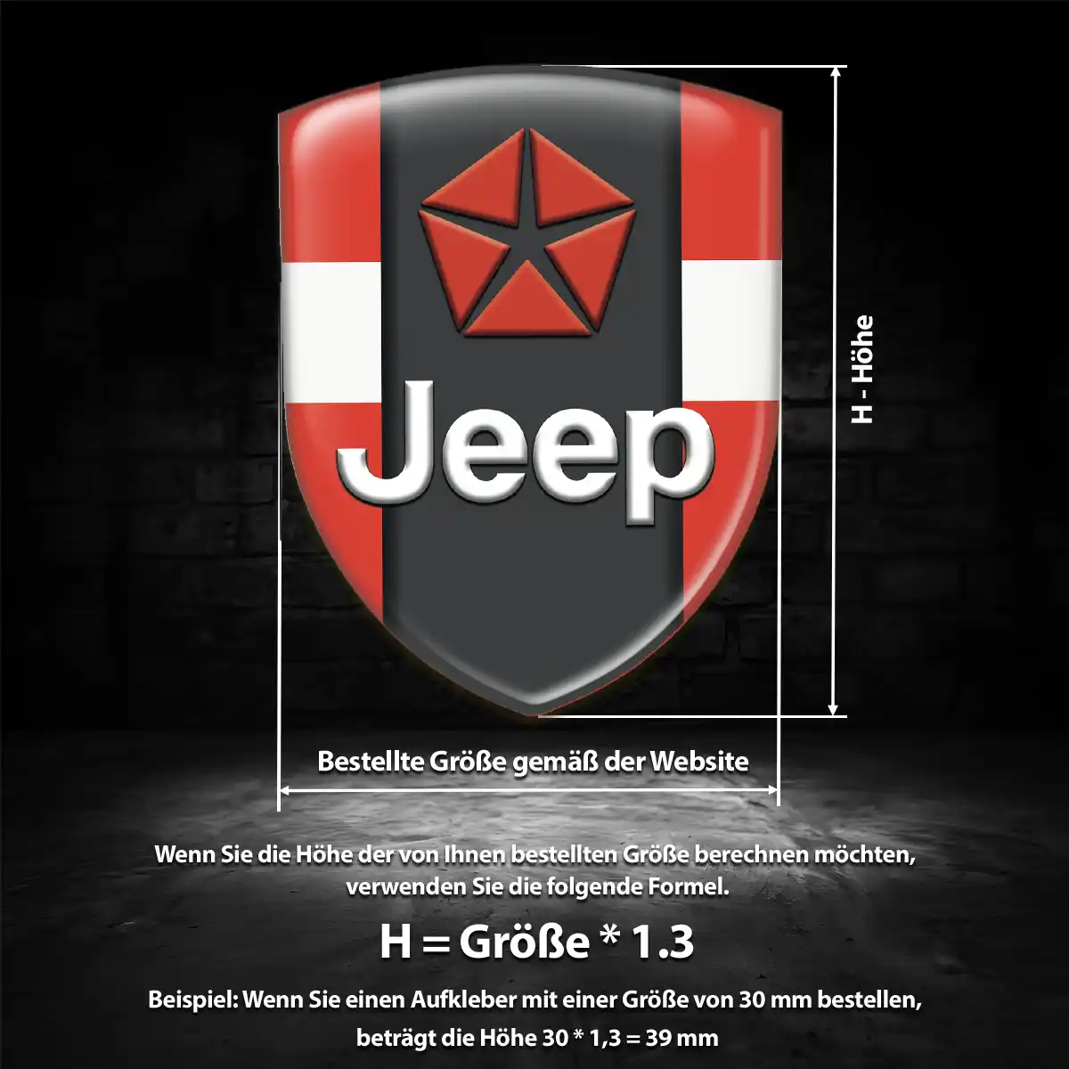 Jeep Silikon Aufkleber Wappen Auto Modernes Design