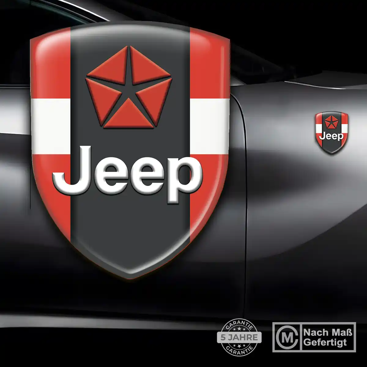 Jeep Silikon Aufkleber Wappen Auto Modernes Design
