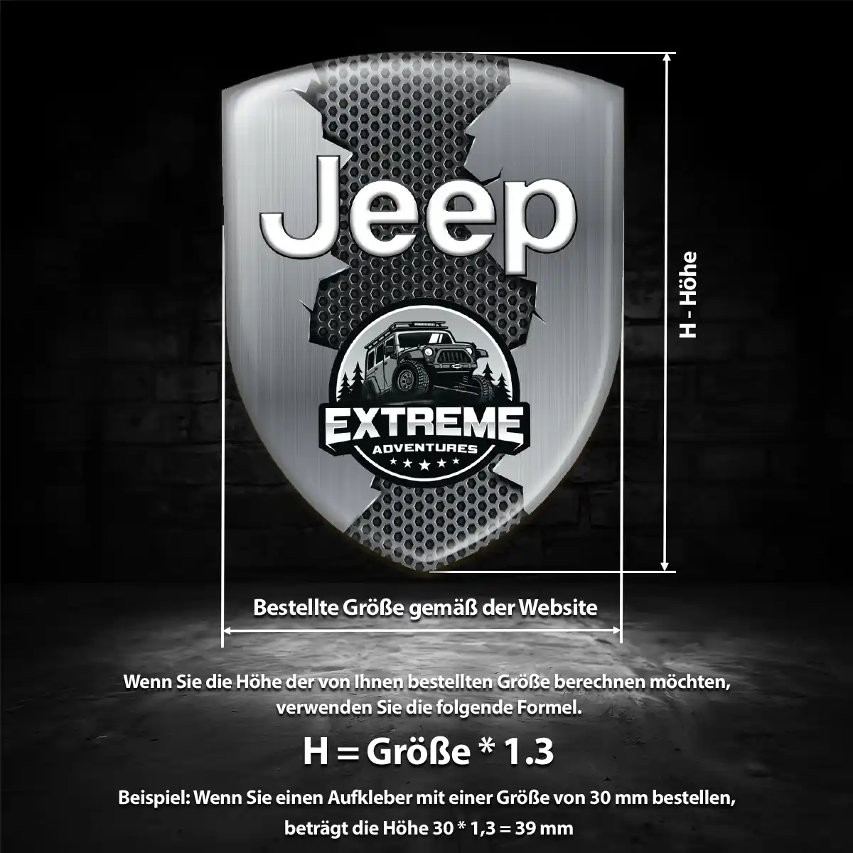 Jeep Silikon Aufkleber Wappen Auto Premiumqualität