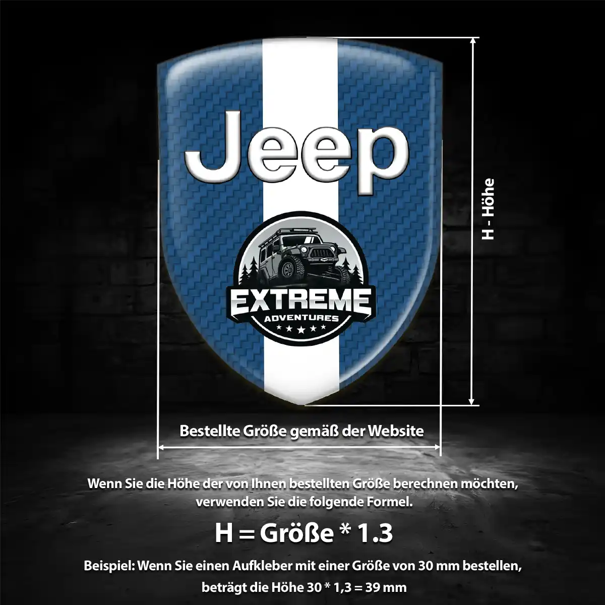 Jeep Silikon Aufkleber Wappen Auto Tuningfahrzeug
