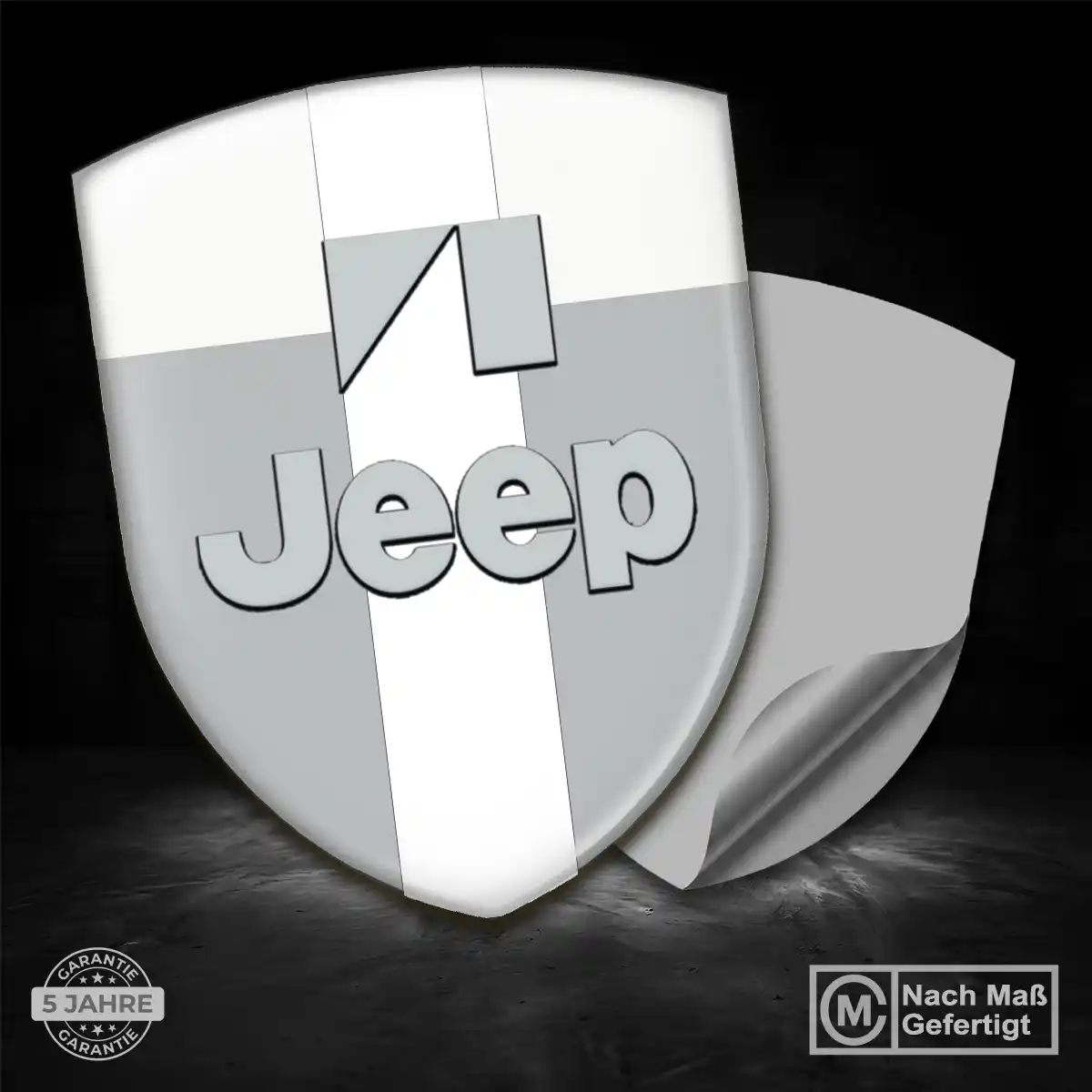 Jeep Silikon Aufkleber Wappen Edles Design