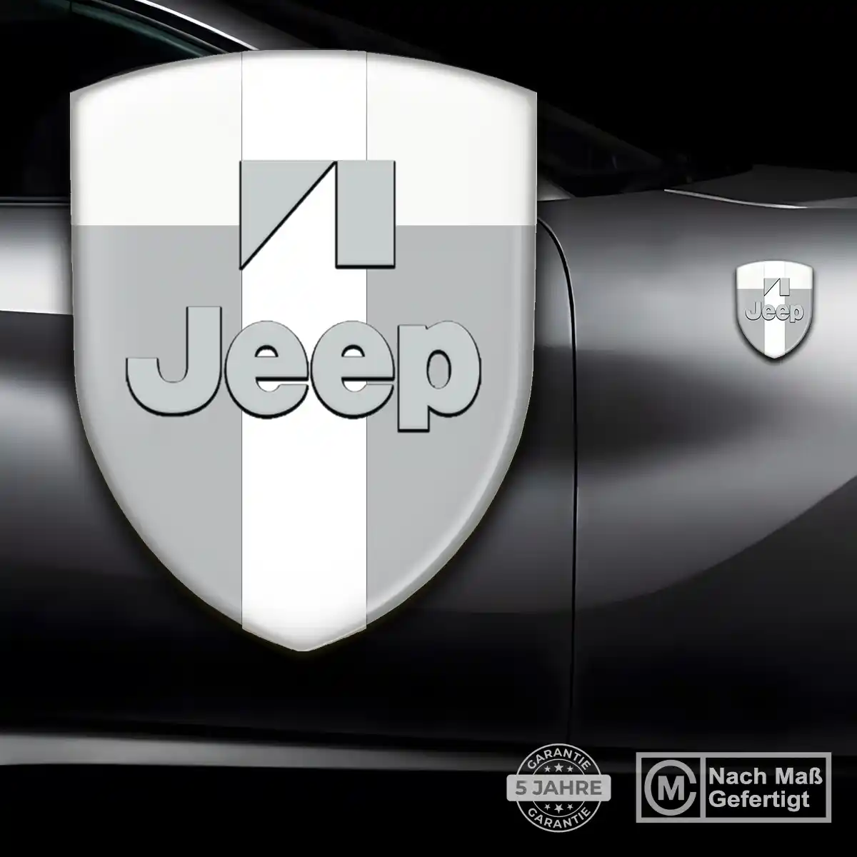 Jeep Silikon Aufkleber Wappen Edles Design
