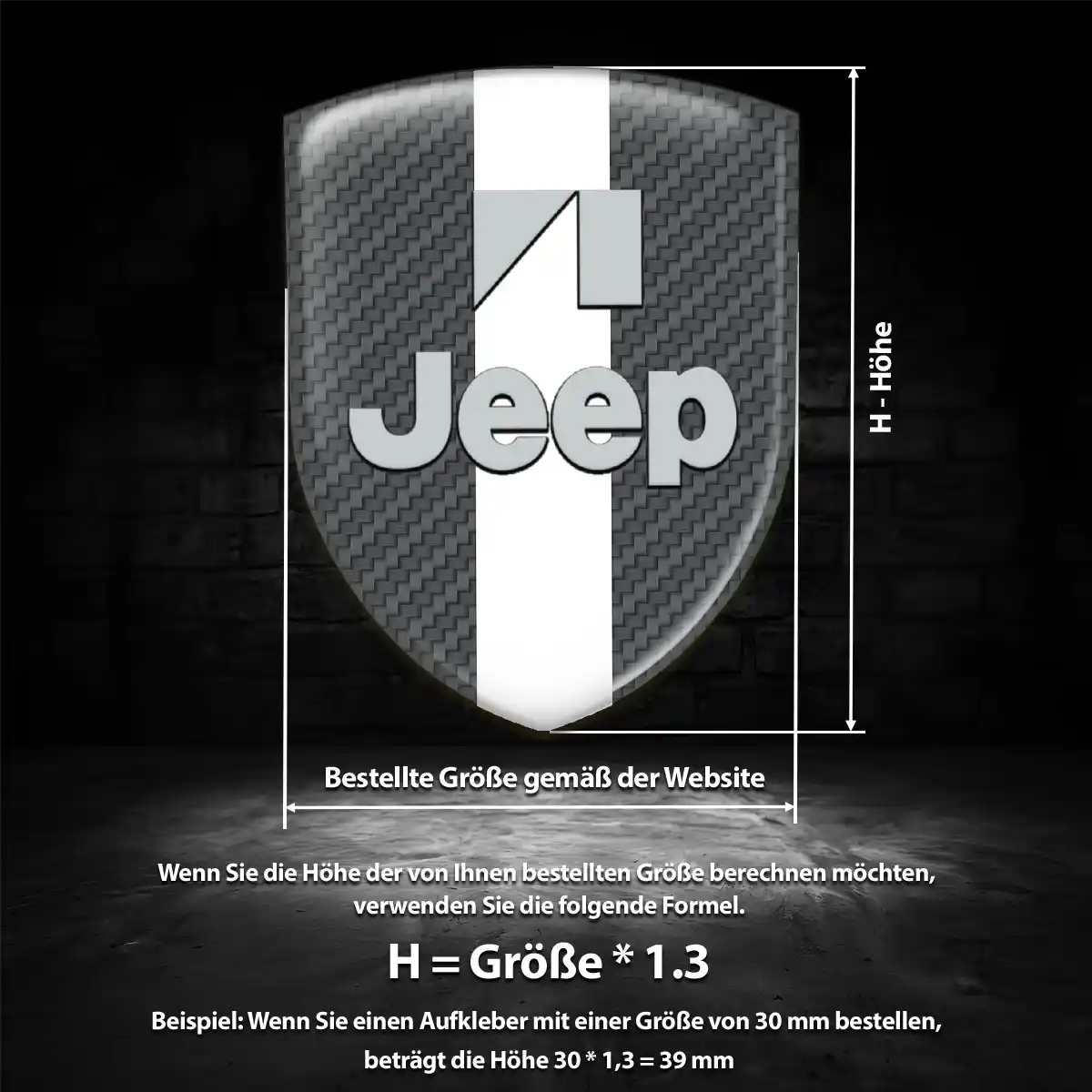 Jeep Silikon Aufkleber Wappen Elegantes Design