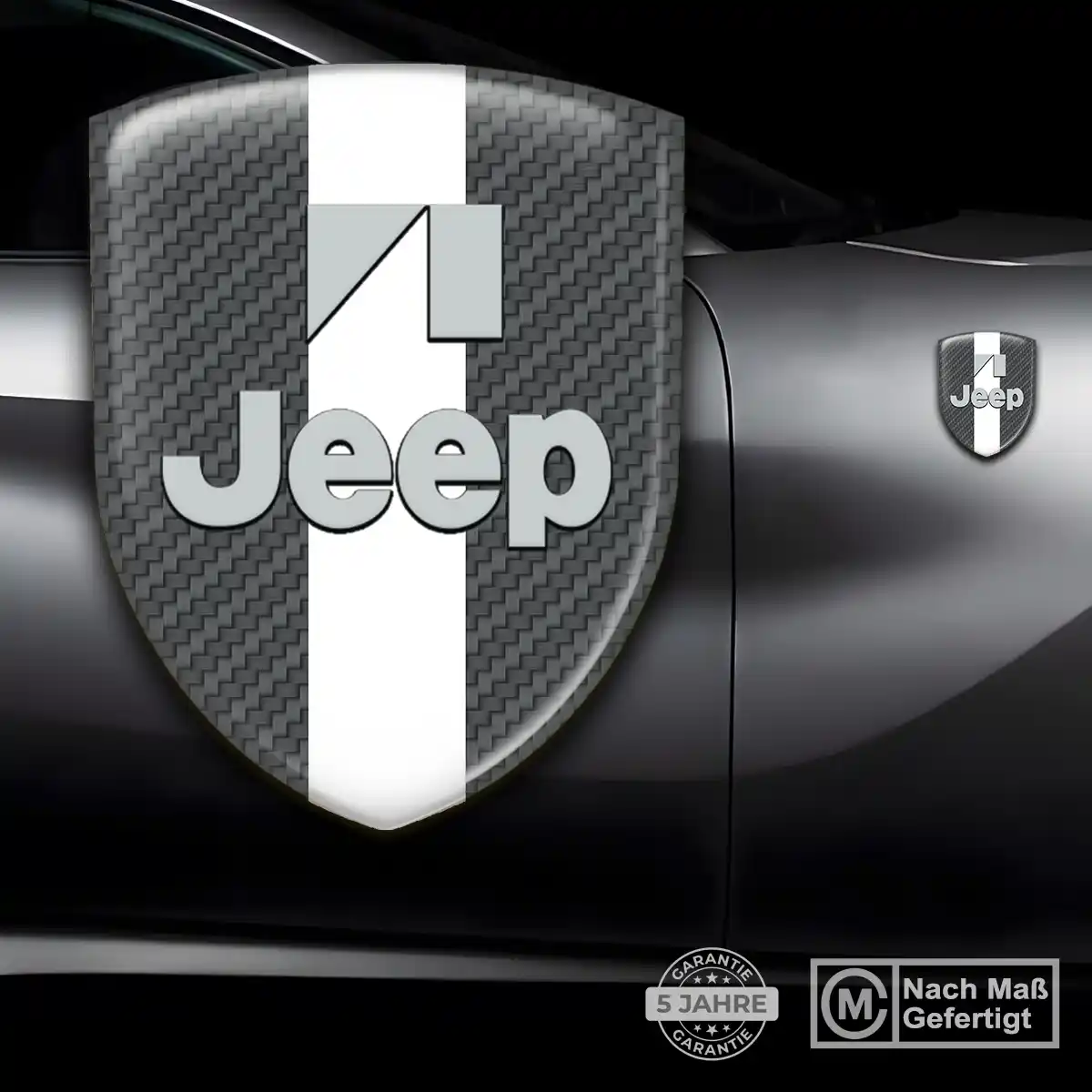 Jeep Silikon Aufkleber Wappen Elegantes Design