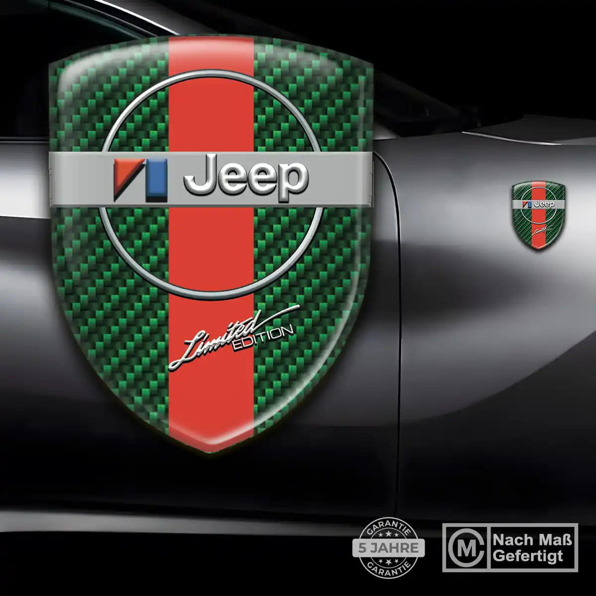 Jeep Silikon Aufkleber Wappen Hochwertiges Harz