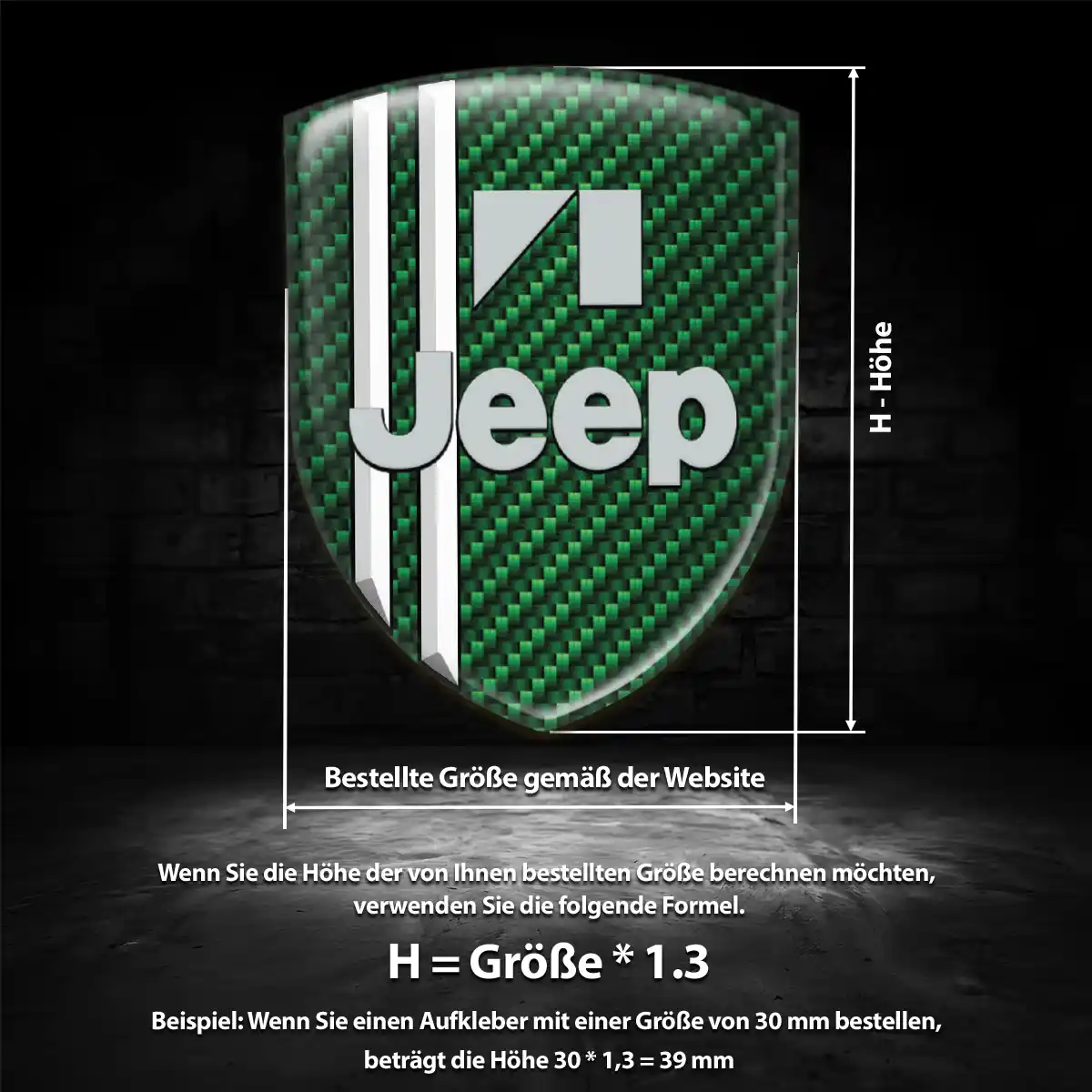 Jeep Silikon Aufkleber Wappen Interieurdesign