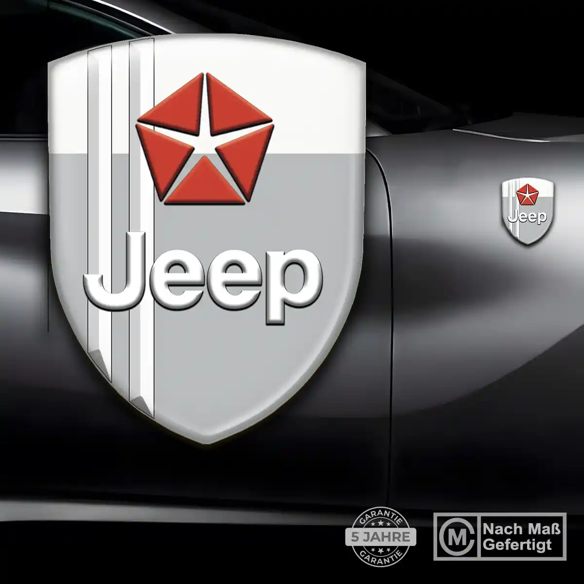 Jeep Silikon Aufkleber Wappen Limitierte Auflage