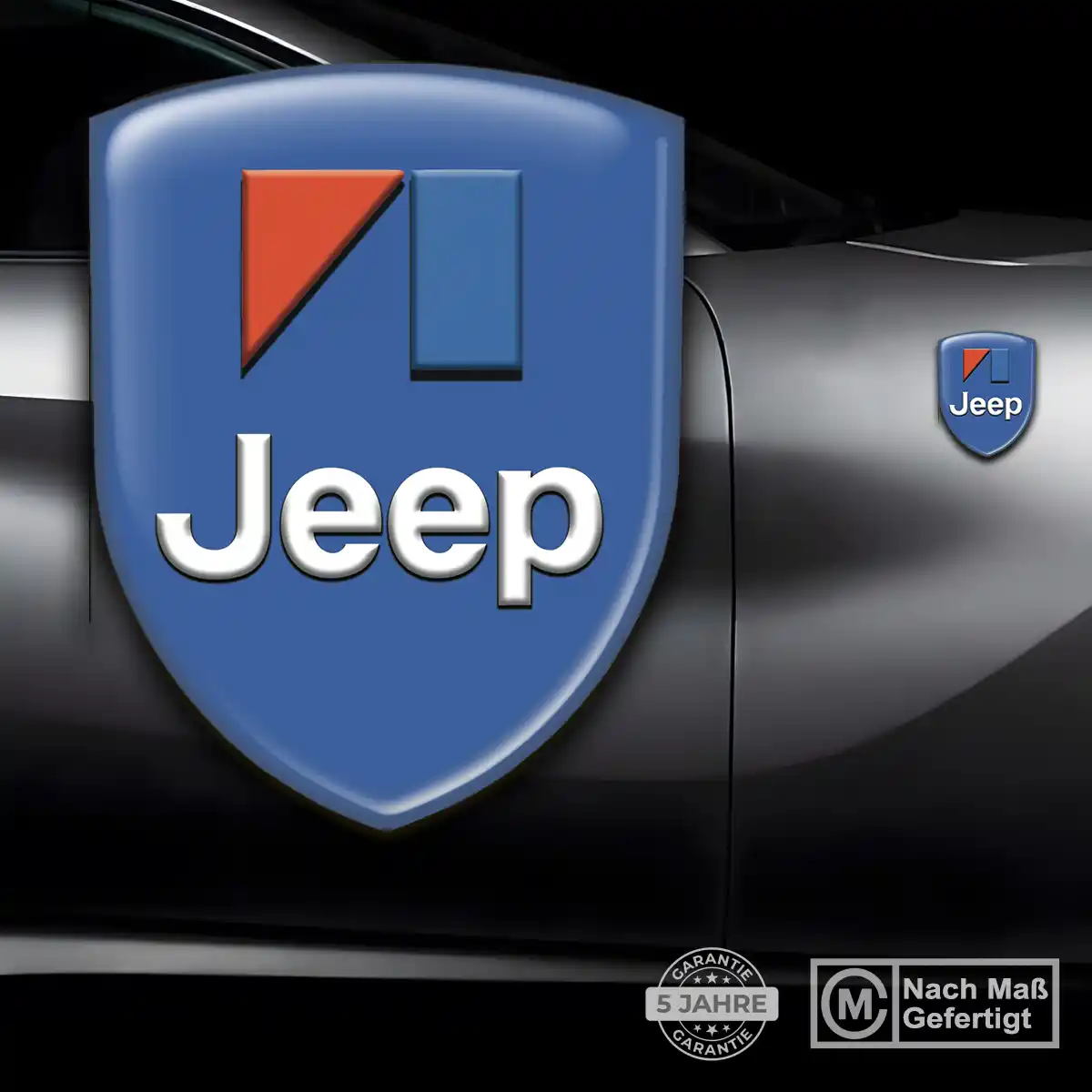 Jeep Silikon Aufkleber Wappen Luxus-Edition
