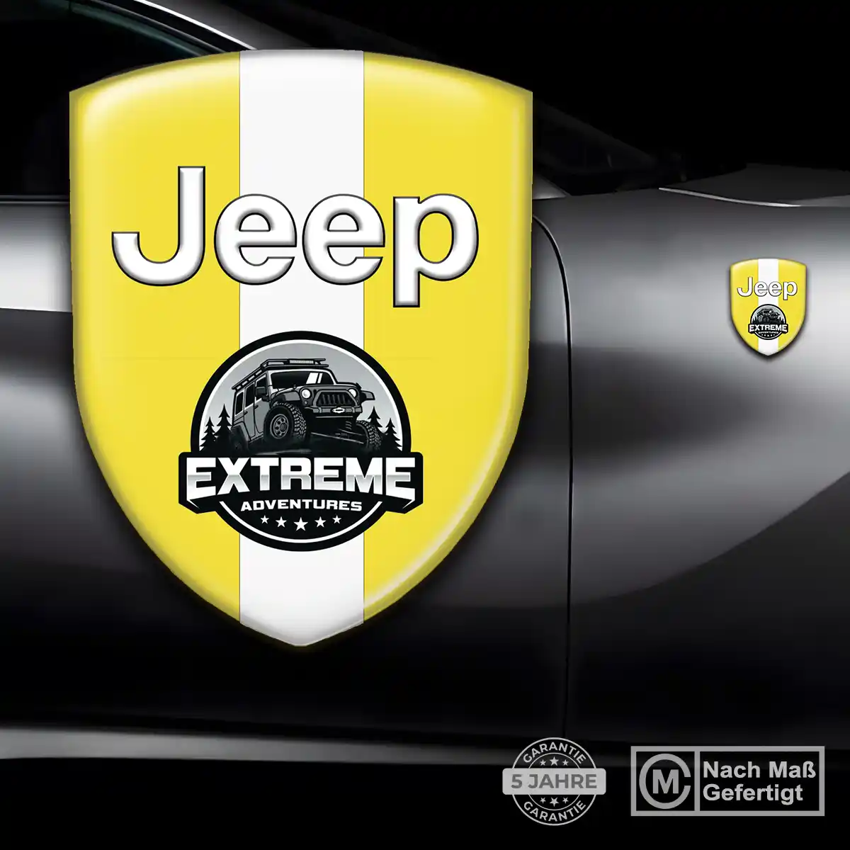 Jeep Silikon Aufkleber Wappen Markenedition