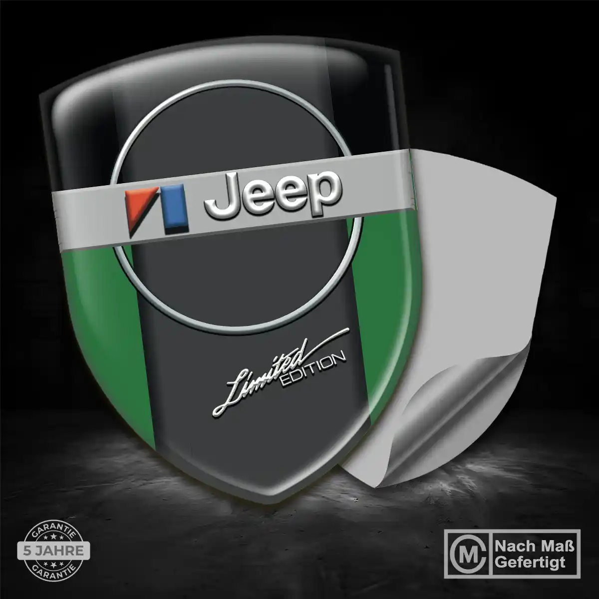 Jeep Silikon Aufkleber Wappen Modernes Design