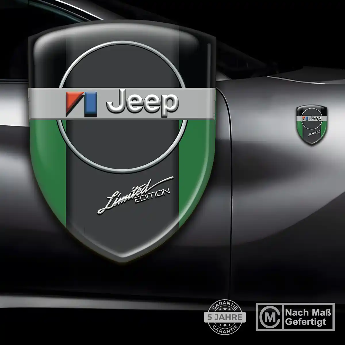 Jeep Silikon Aufkleber Wappen Modernes Design