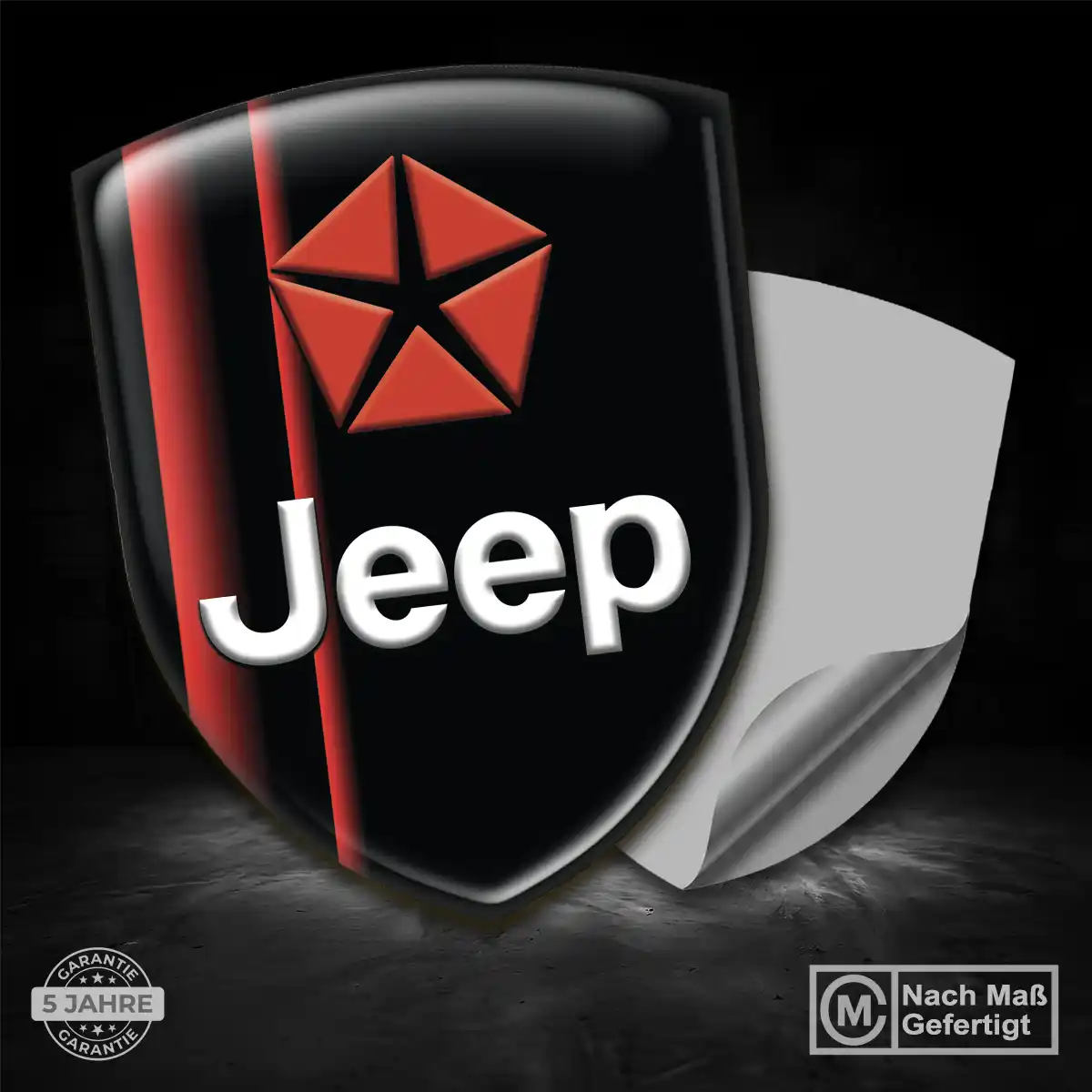 Jeep Silikon Aufkleber Wappen Premiumqualität