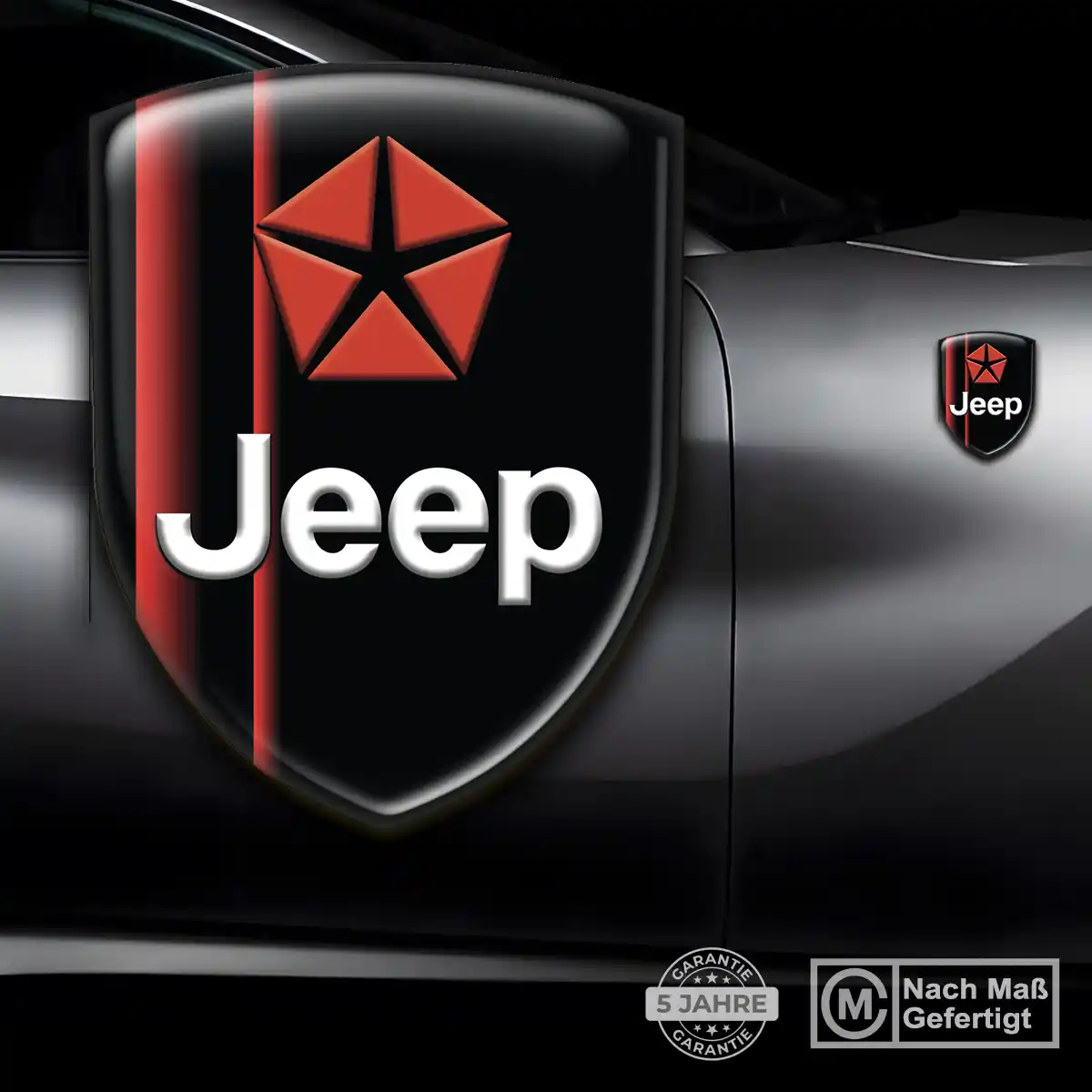 Jeep Silikon Aufkleber Wappen Premiumqualität
