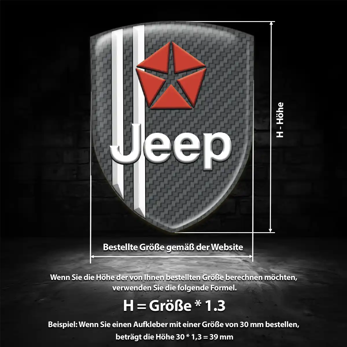 Jeep Silikon Aufkleber Wappen Stilvolles Design