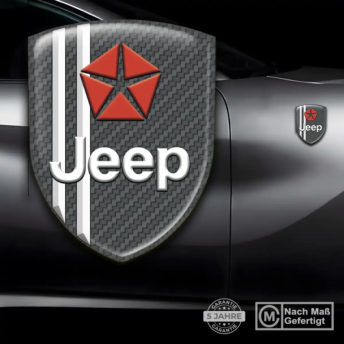 Jeep Silikon Aufkleber Wappen Stilvolles Design