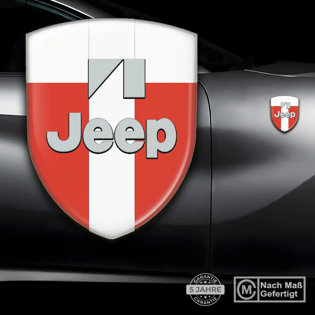 Jeep Silikon Aufkleber Wappen Tuningfahrzeug