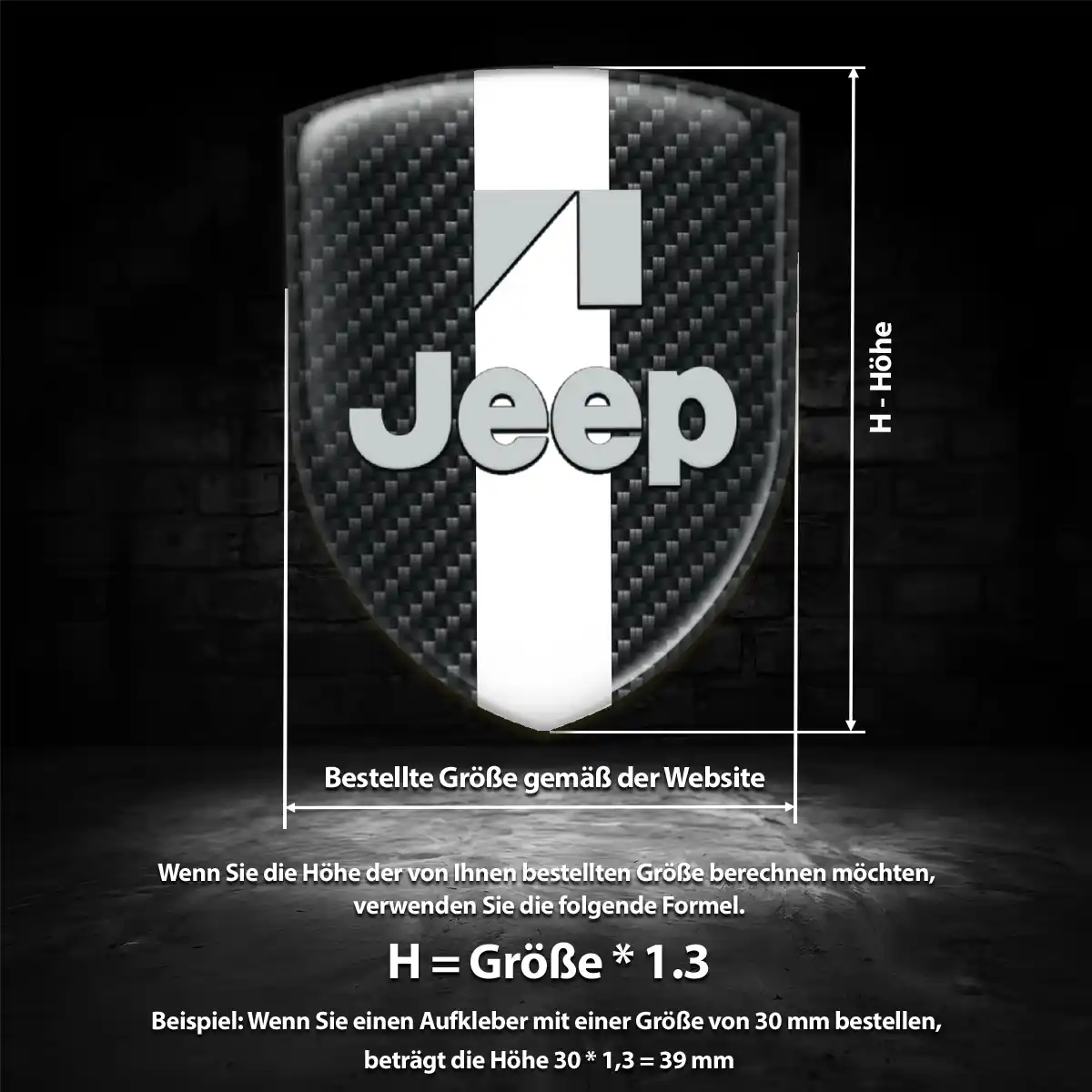 Jeep Wappen Aufkleber Ausdrucksstarkes Design