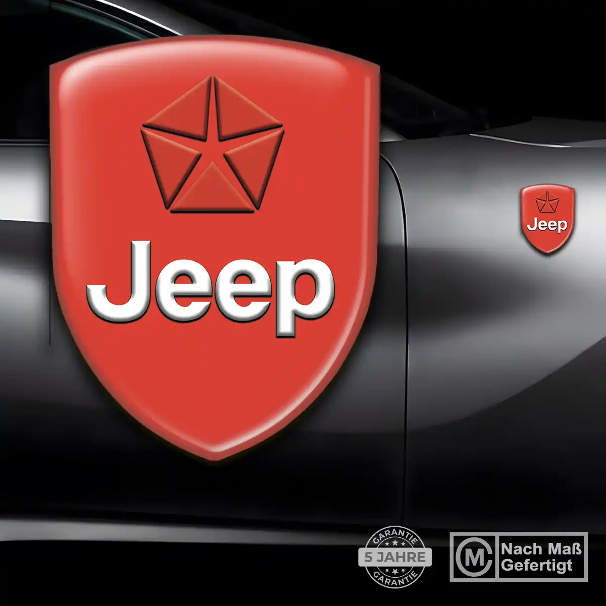 Jeep Wappen Aufkleber Auto Hochwertiges Harz