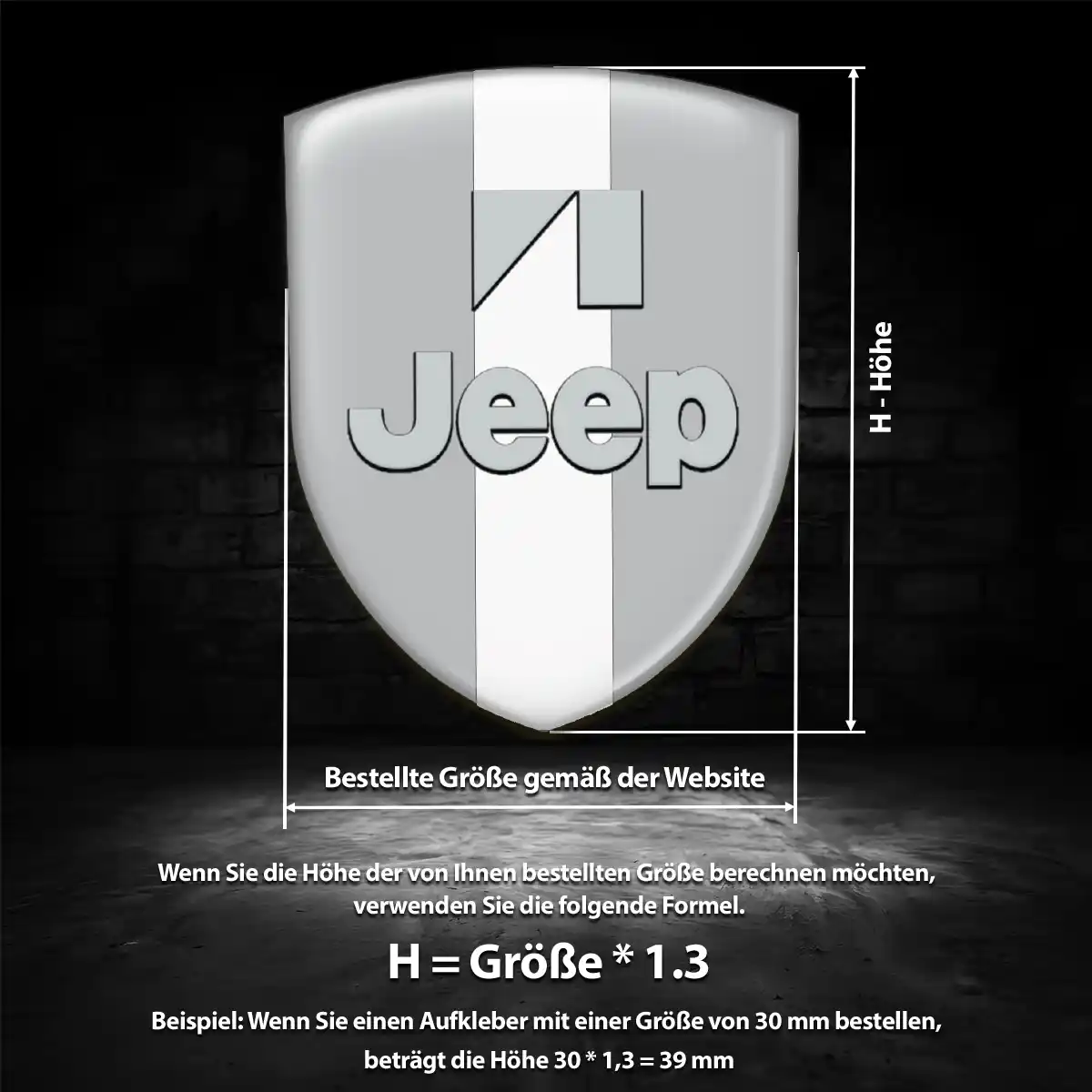 Jeep Wappen Aufkleber Auto Luxus-Edition