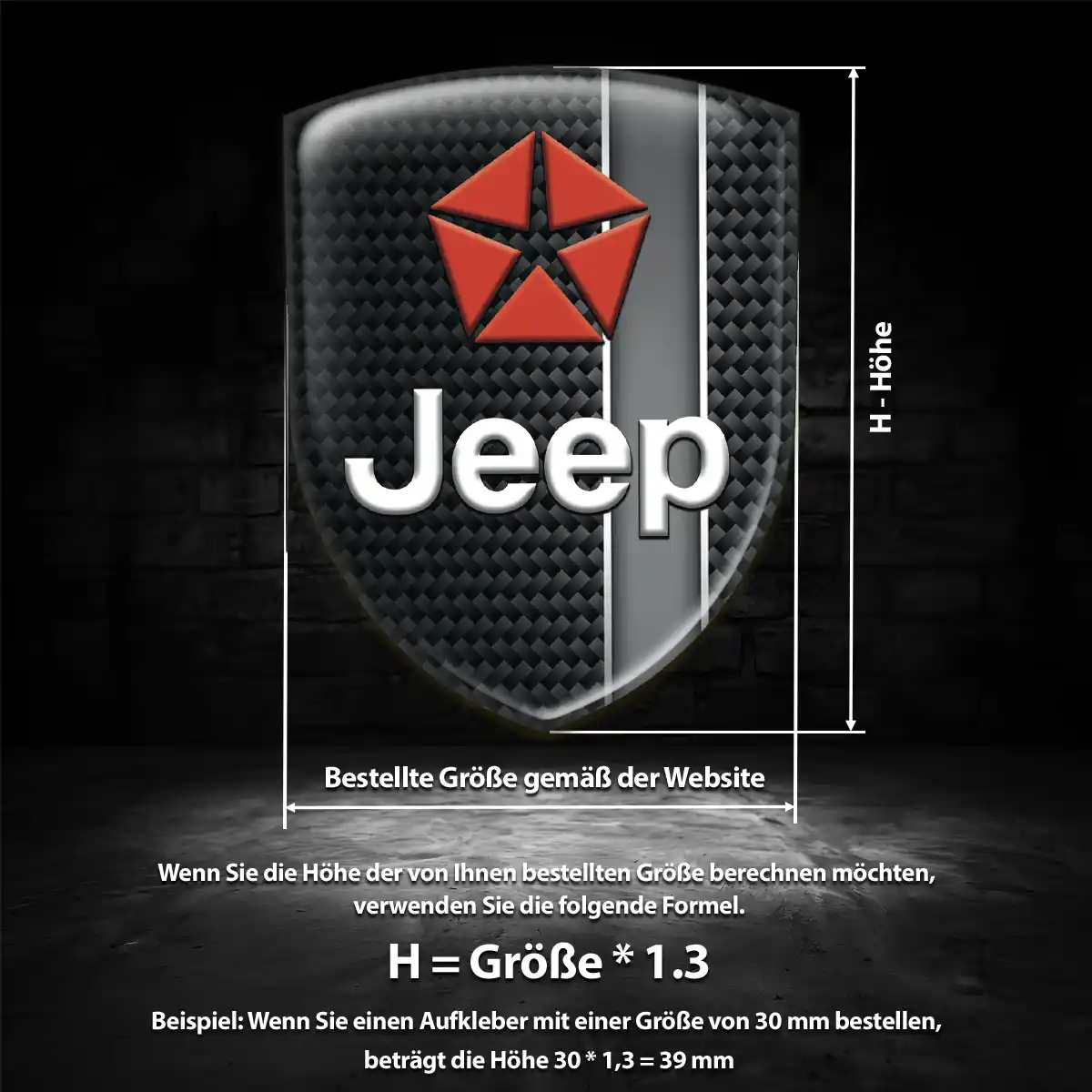 Jeep Wappen Aufkleber Auto Markenedition