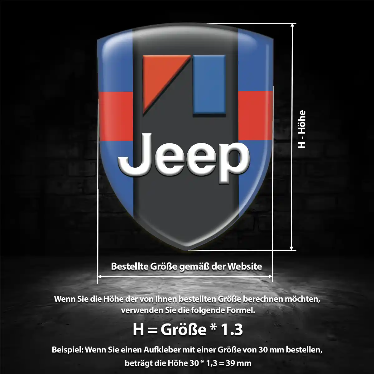 Jeep Wappen Aufkleber Edles Design