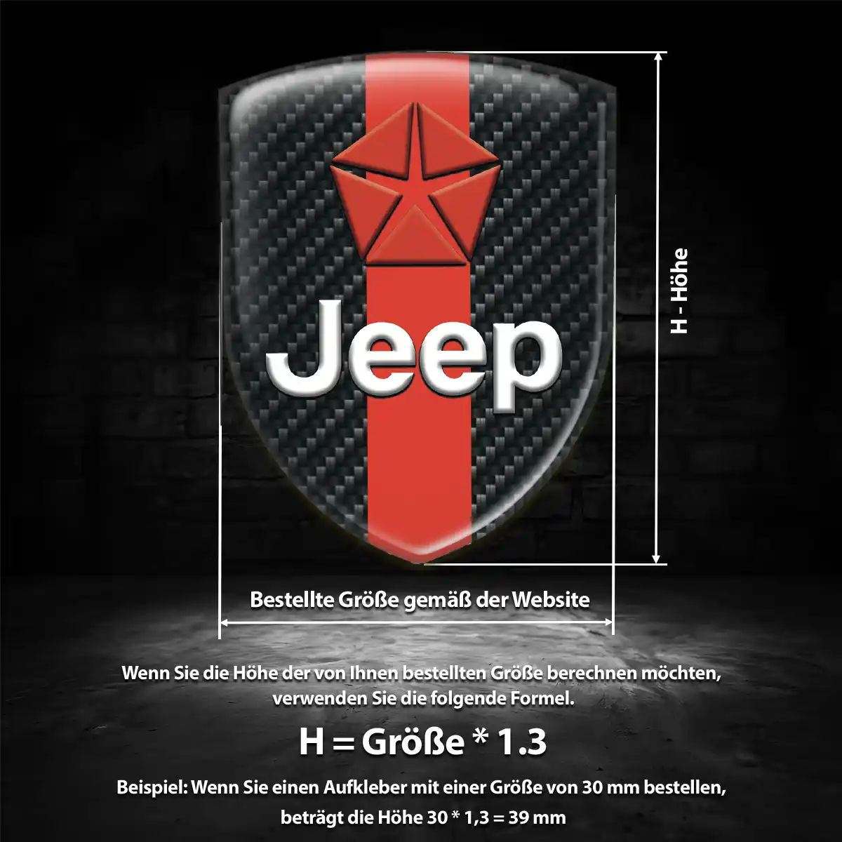 Jeep Wappen Aufkleber Elegantes Design