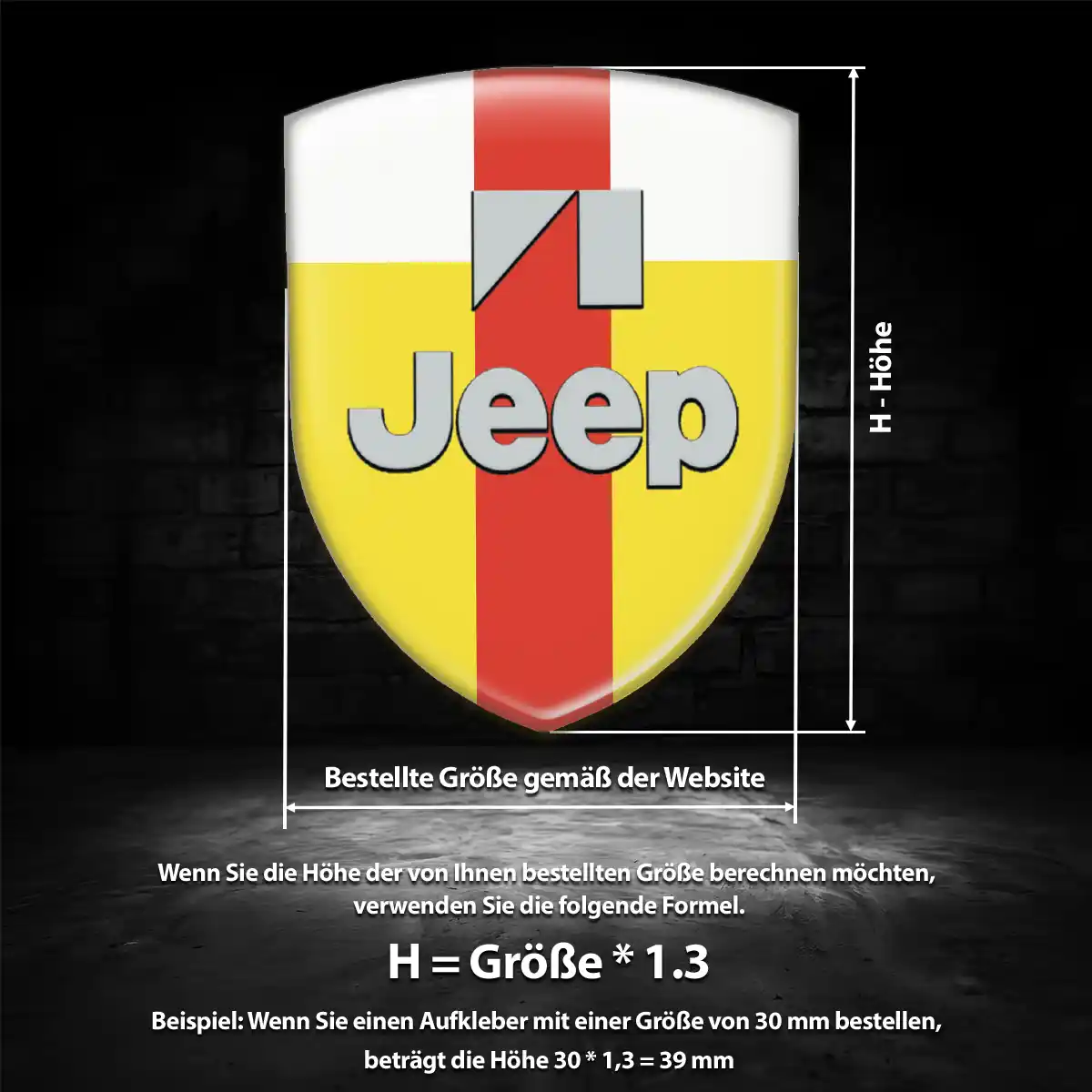 Jeep Wappen Aufkleber Emblem Anspruchsvolles Design