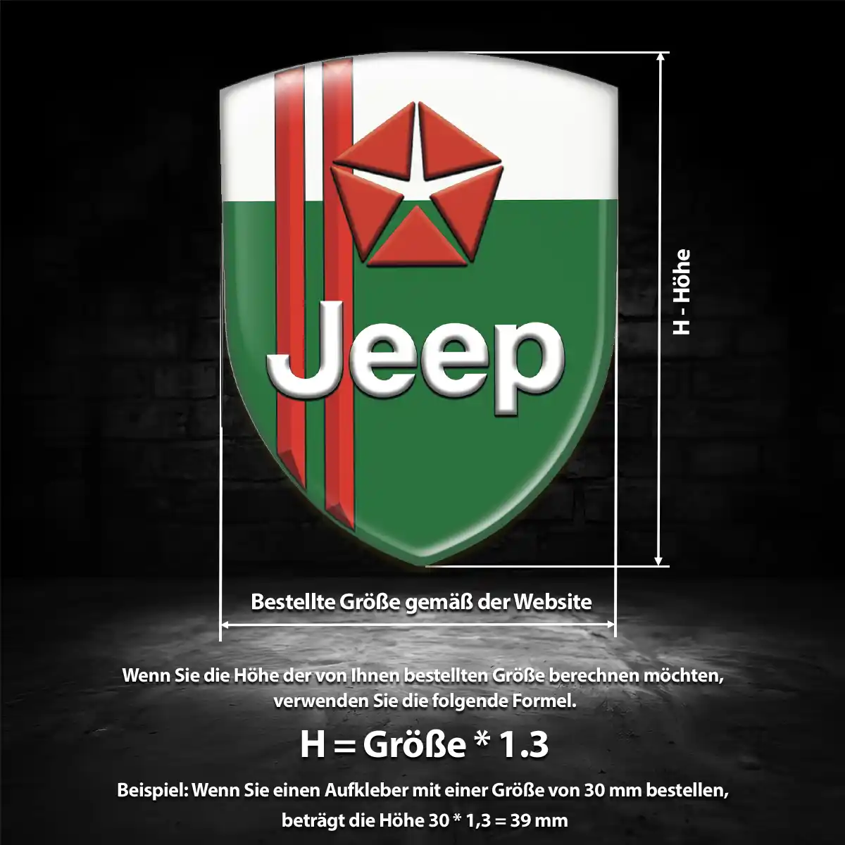 Jeep Wappen Aufkleber Emblem Ausdrucksstarkes Design