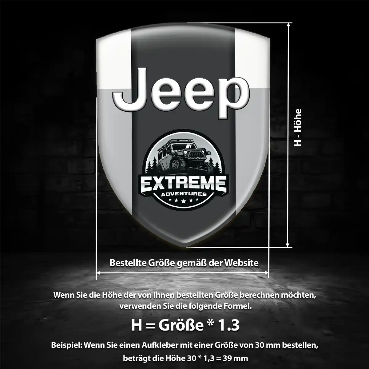 Jeep Wappen Aufkleber Emblem Auto Edles Design