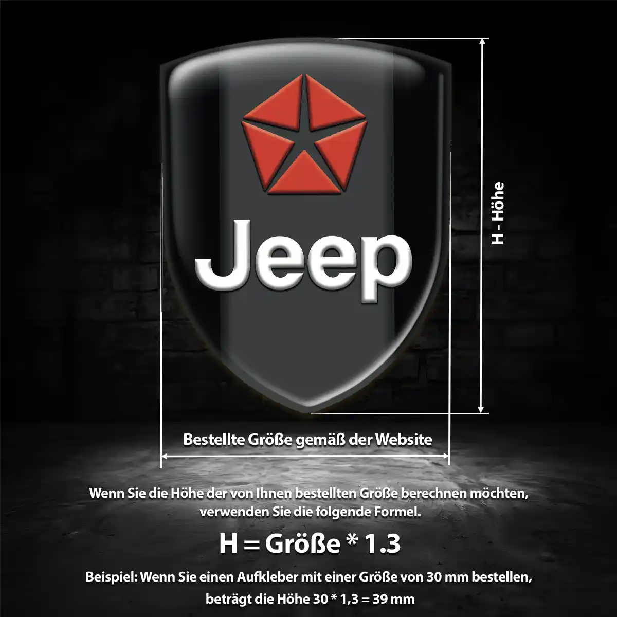 Jeep Wappen Aufkleber Emblem Auto Elegantes Design