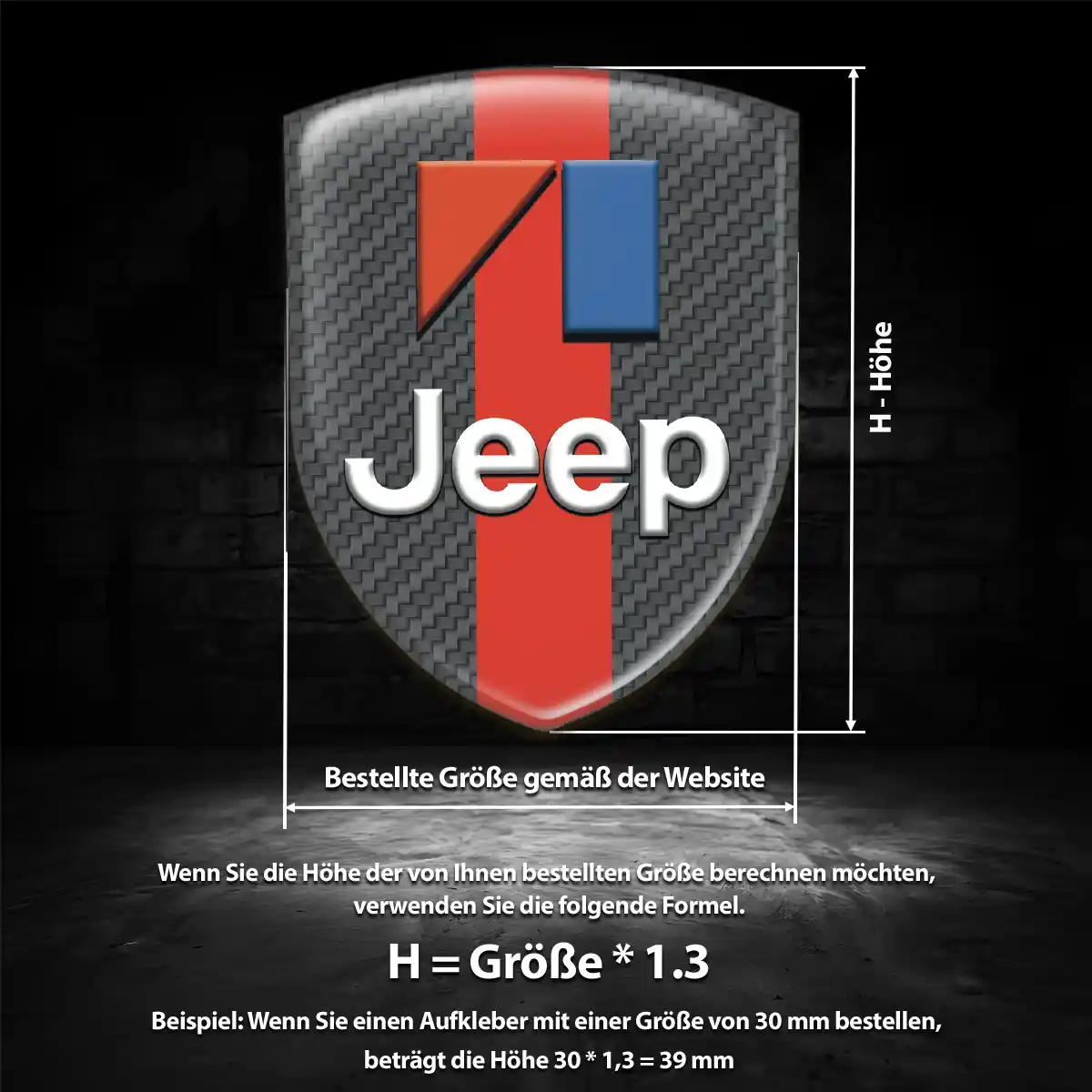 Jeep Wappen Aufkleber Emblem Auto Exterieurdesign