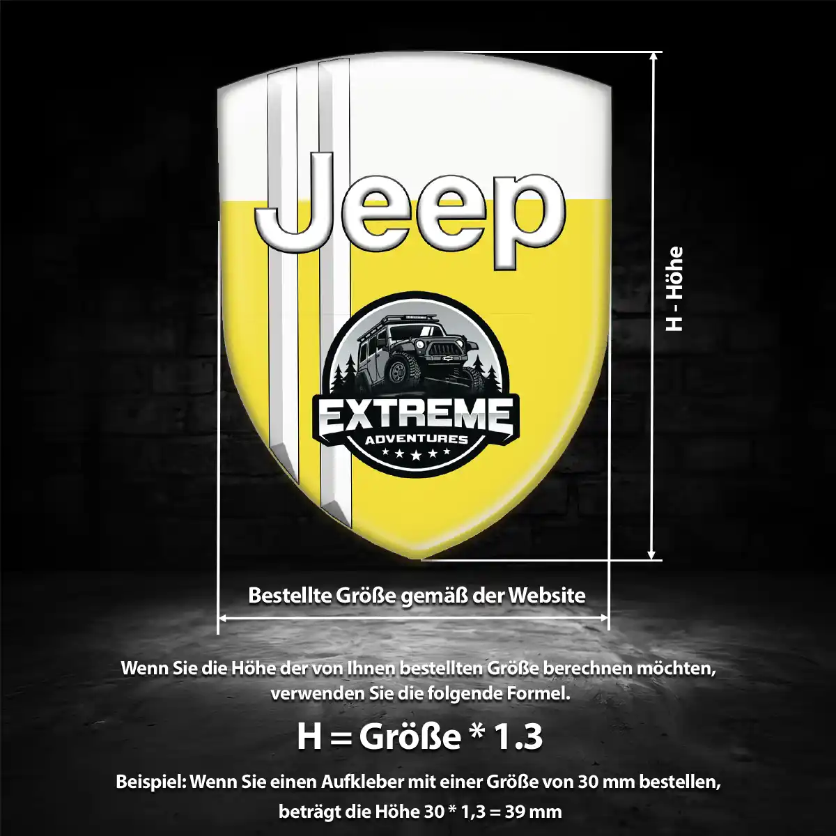 Jeep Wappen Aufkleber Emblem Auto Luxus-Edition