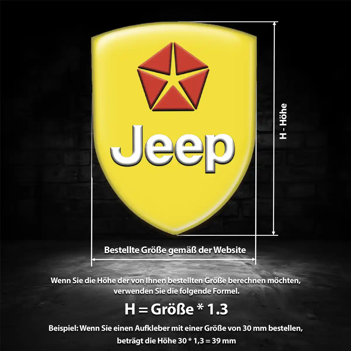 Jeep Wappen Aufkleber Emblem Auto Markenedition