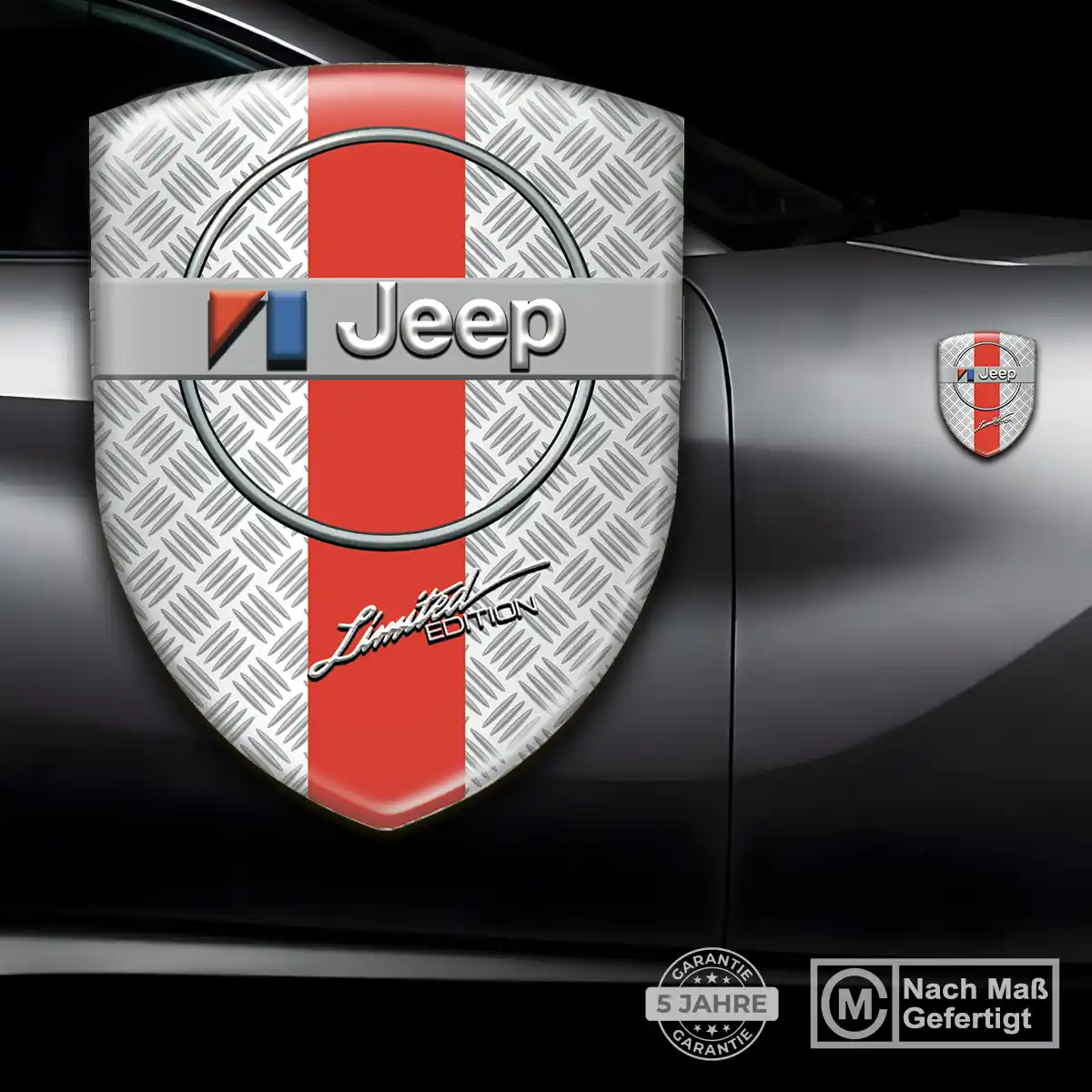Jeep Wappen Aufkleber Emblem Auto Premium-Edition