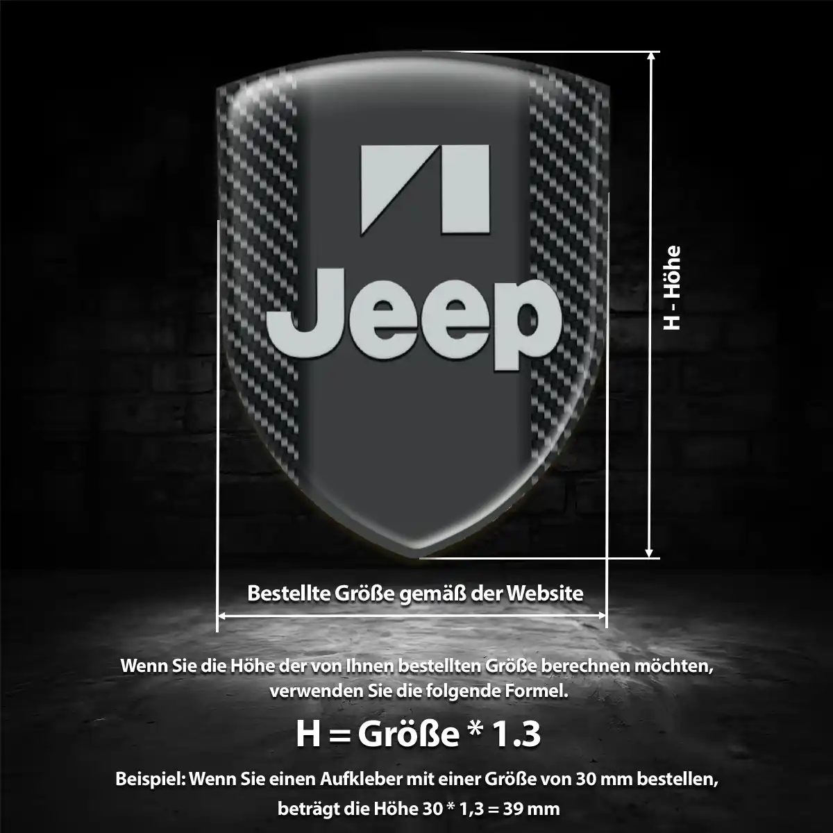 Jeep Wappen Aufkleber Emblem Auto Premiumqualität