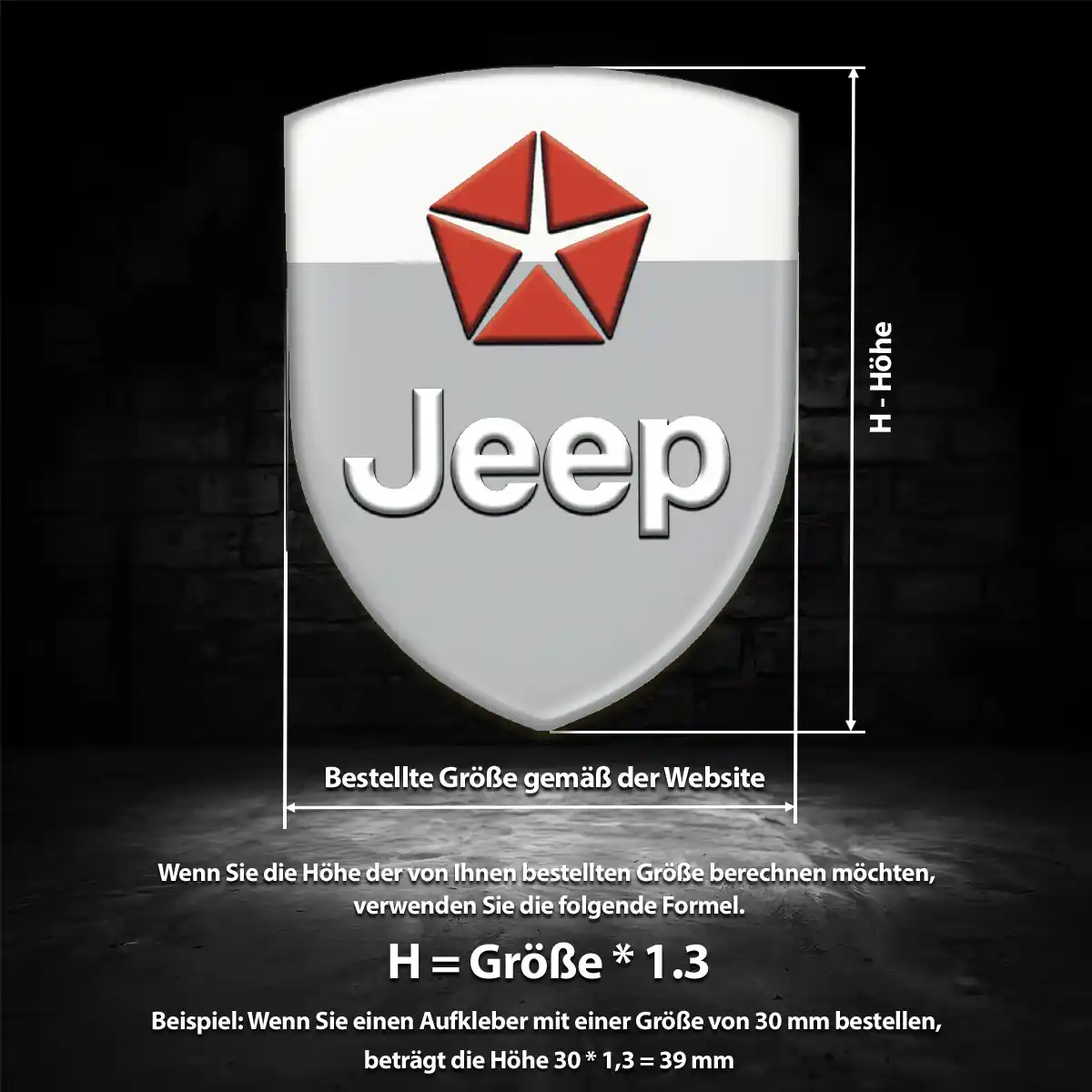 Jeep Wappen Aufkleber Emblem Auto Stilvolles Design