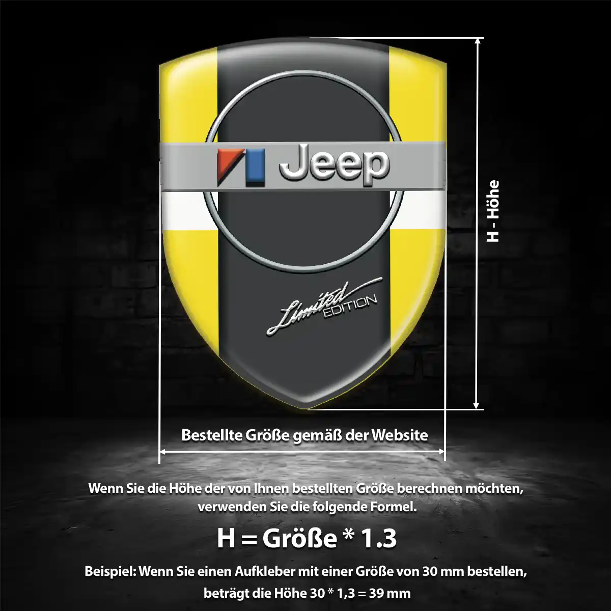 Jeep Wappen Aufkleber Emblem Exterieurdesign