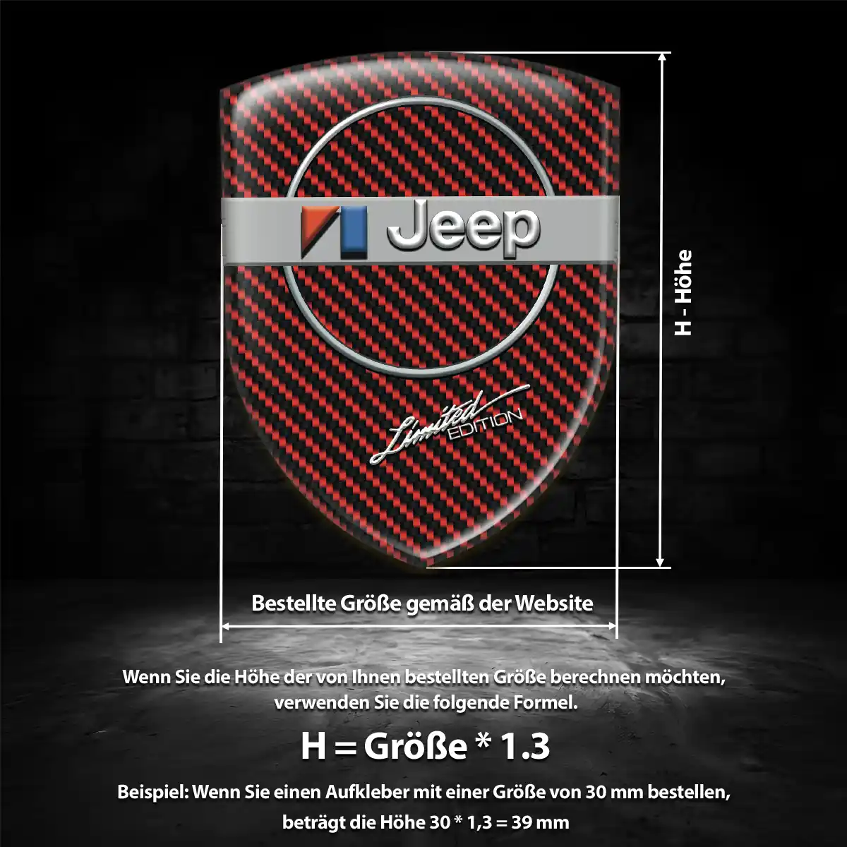 Jeep Wappen Aufkleber Emblem Hohe Qualität