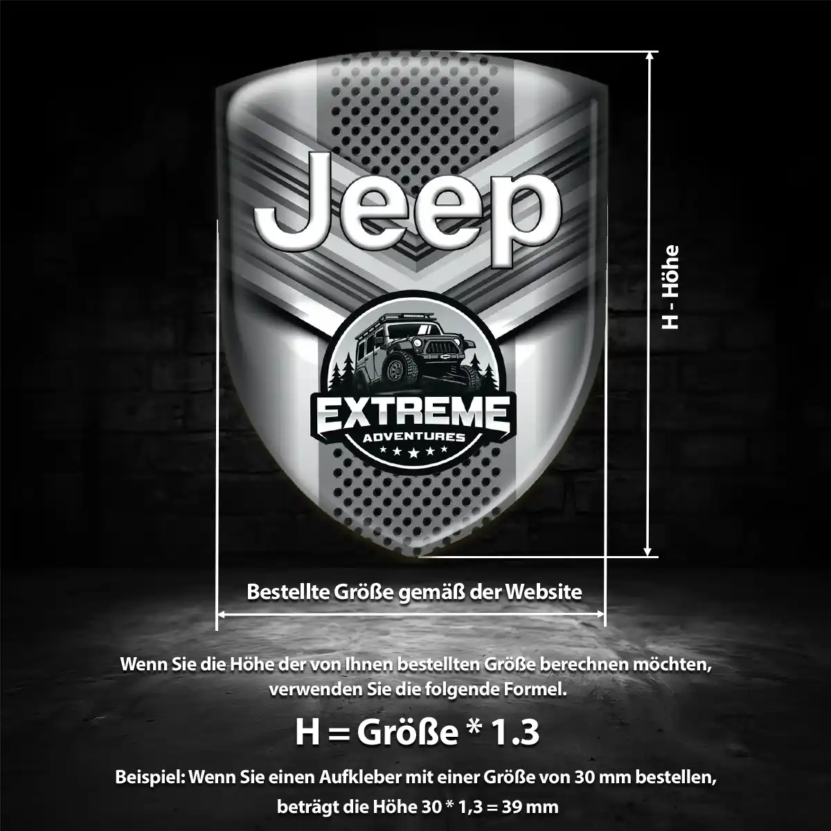 Jeep Wappen Aufkleber Emblem Markenedition
