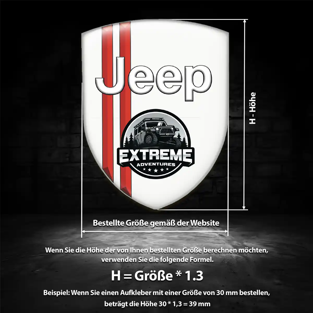 Jeep Wappen Aufkleber Emblem Modernes Design