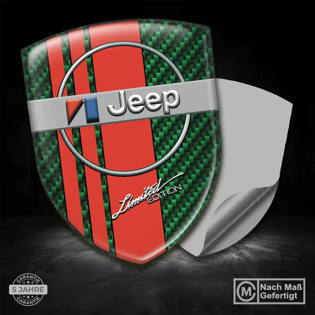 Jeep Wappen Aufkleber Emblem Premium-Edition