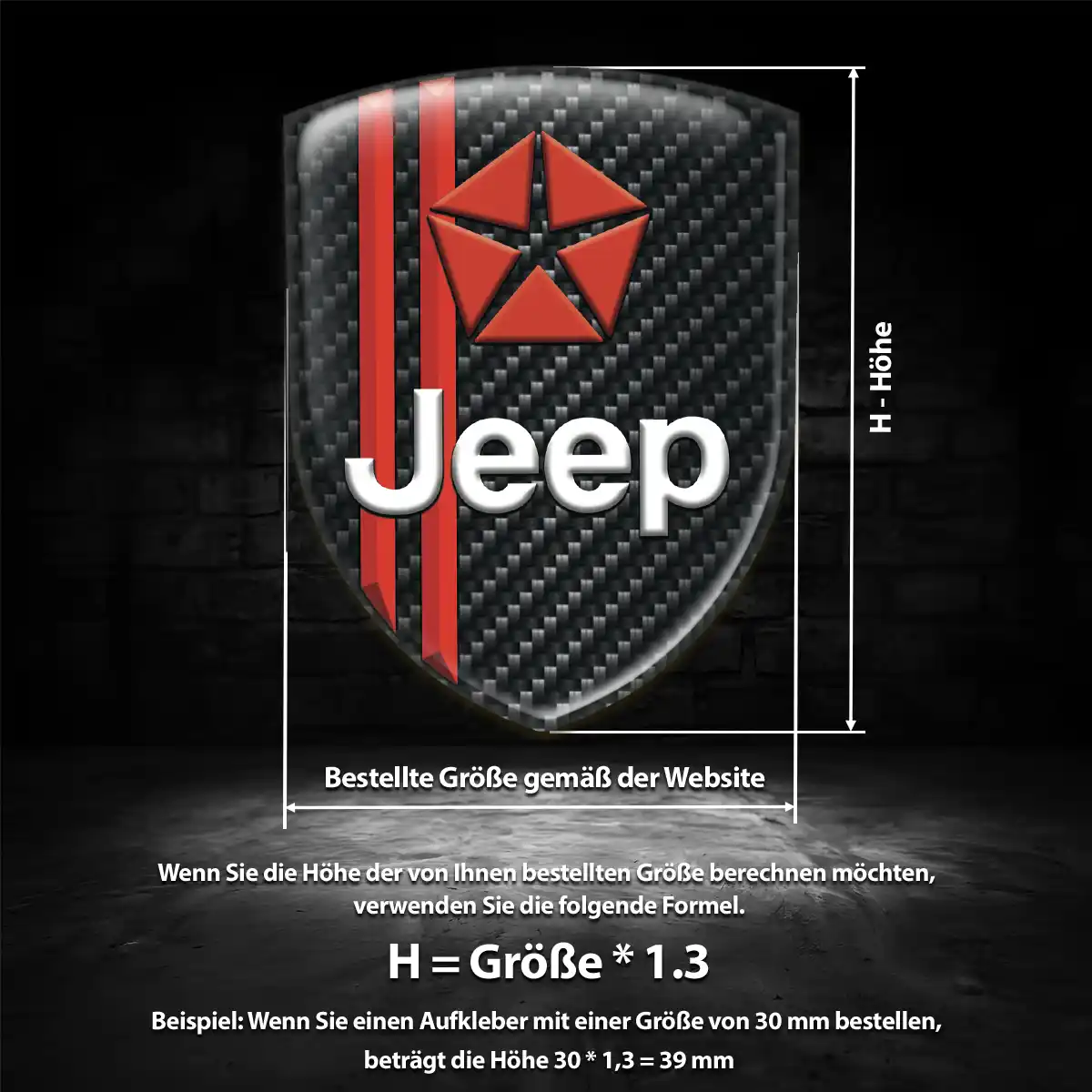 Jeep Wappen Aufkleber Emblem Stilvolles Design