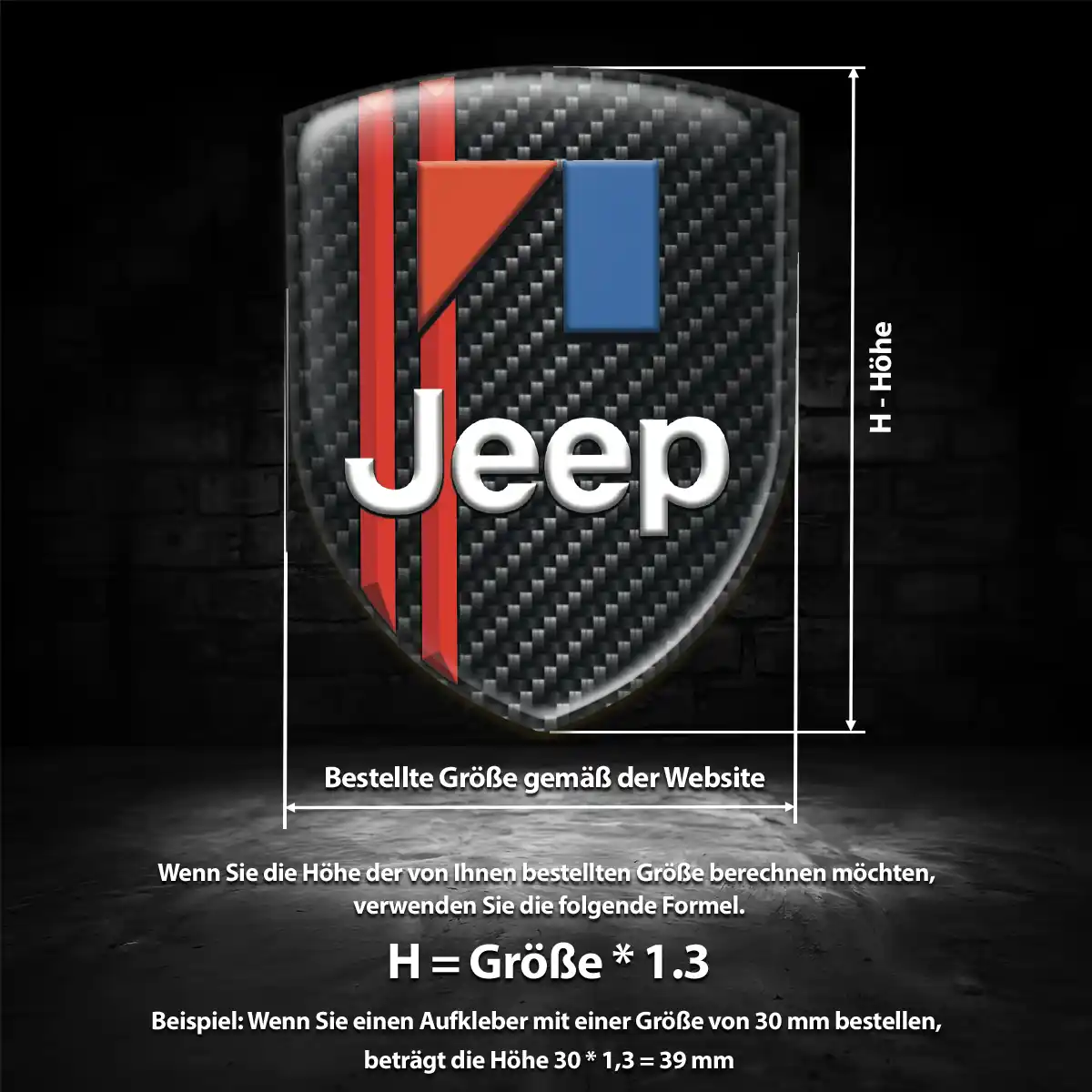 Jeep Wappen Aufkleber Erstklassige Qualität