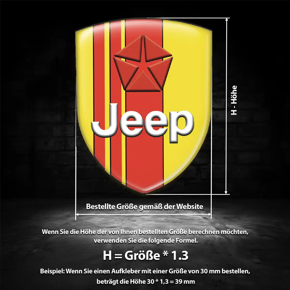 Jeep Wappen Aufkleber Exterieurdesign