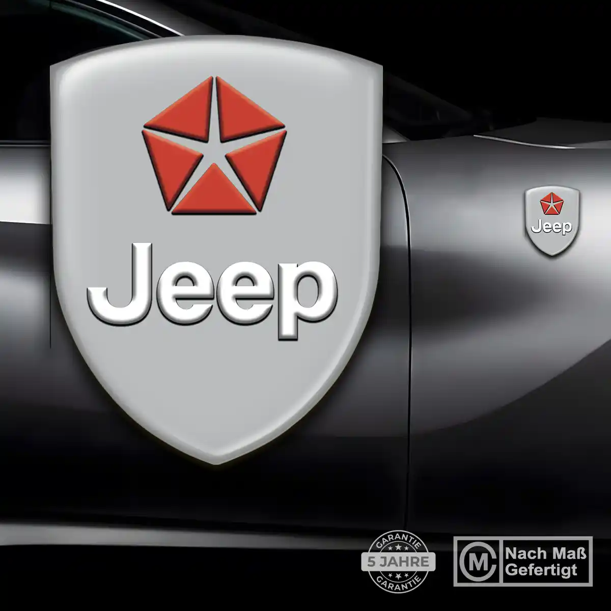 Jeep Wappen Aufkleber Hochwertiges Harz